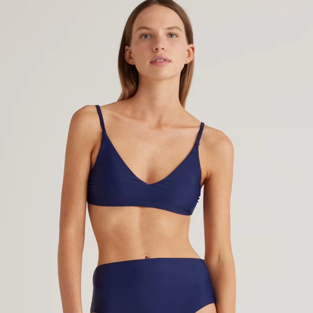 Quince Italian V-Neck Bikini Top